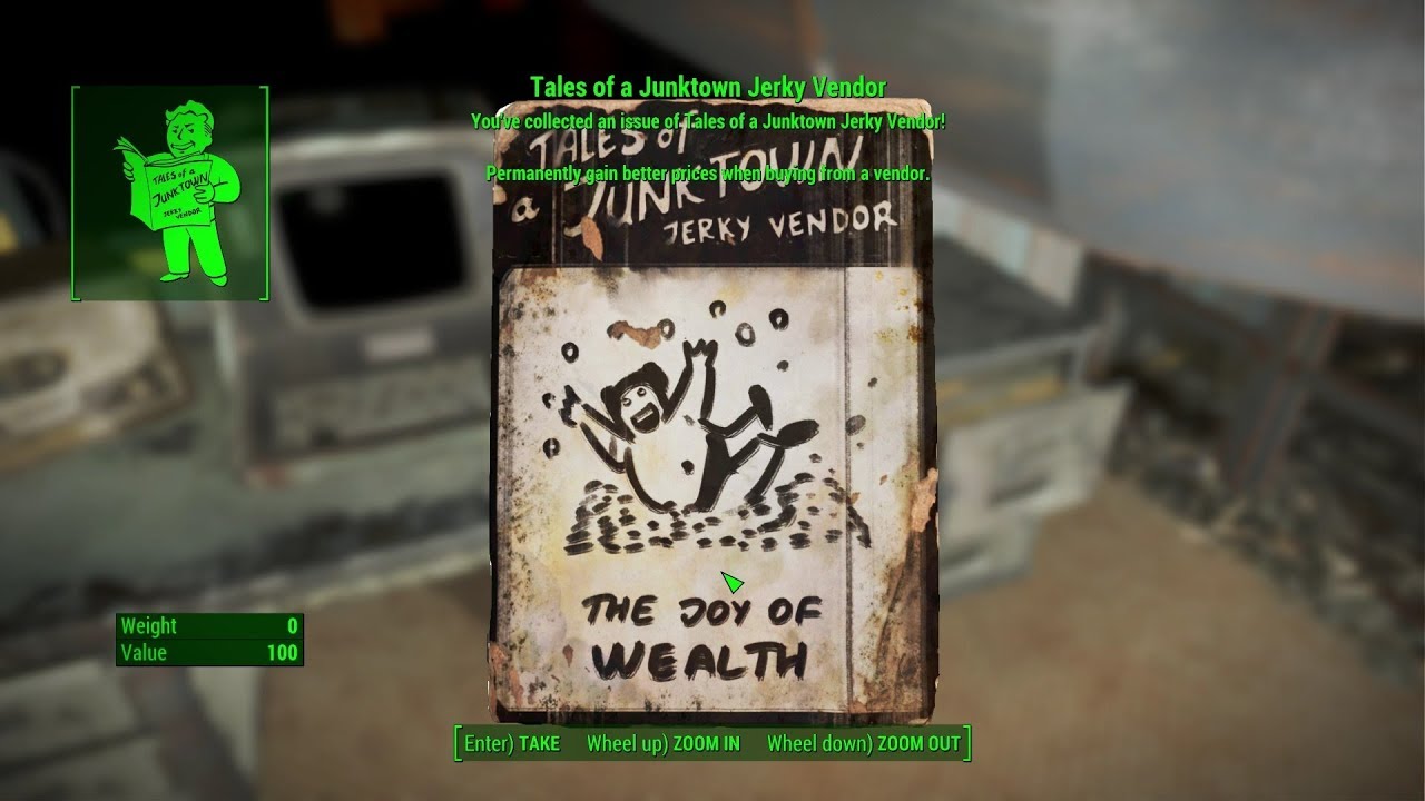 Fallout 4 Ep 267 Junktown Jerky Vendor The Joy of Wealth Gwinnett Brewery