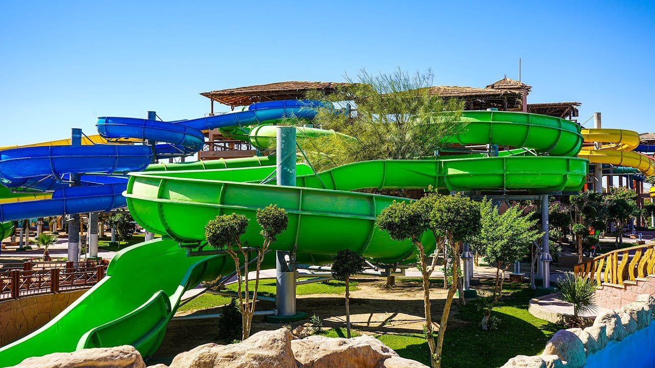 HUGE Rafting River Water Slide at Jungle Aquapark Hurghada