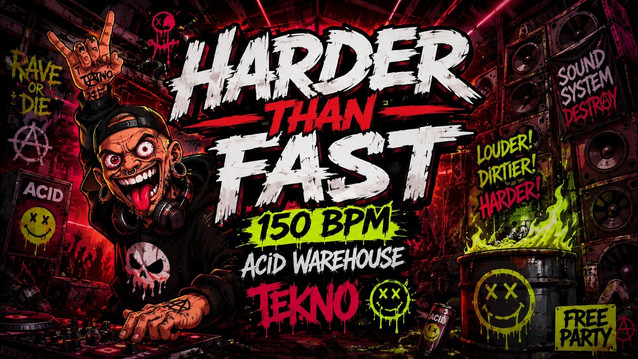 HARDER THAN FAST | Acid Warehouse Hard Techno Mix (150 BPM )