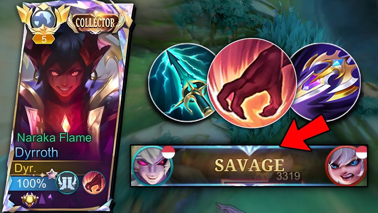 SAVAGE!! BEST 1 HIT BUILD FOR JUNGLE DYRROTH 2024!🔥(100% BROKEN BUILD)