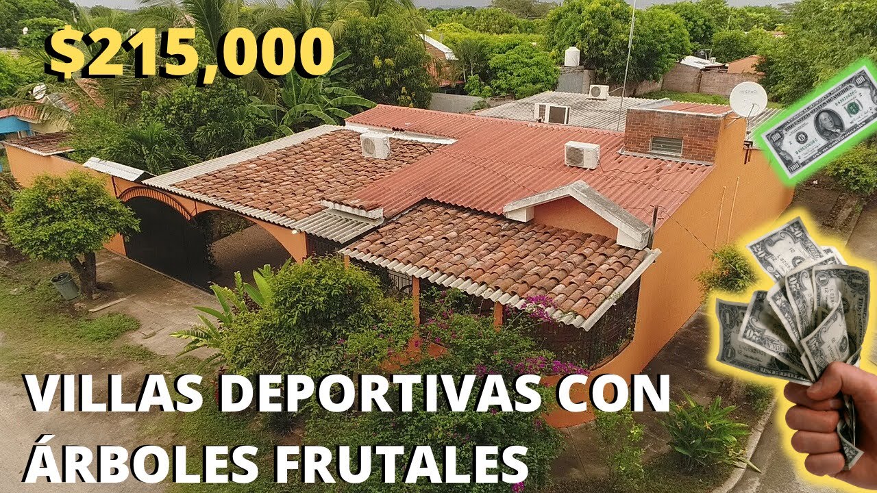 (NO DISPONIBLE) VILLAS DEPORTIVAS/CASA CON ÁRBOLES FRUTALES/$215,000/WSAPP: 503 7484 7480