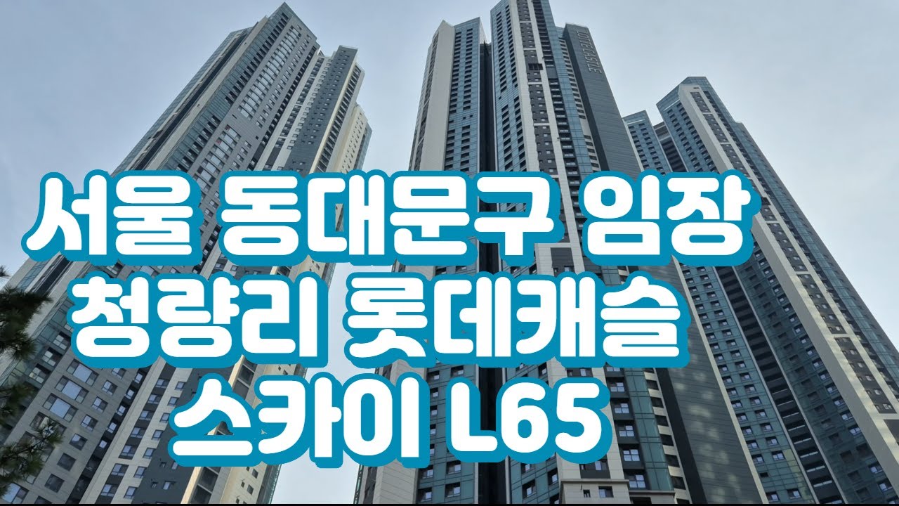 vlog | 서울 동대문구 청량리 롯데캐슬 스카이 L65 임장 | 청량리역 주상복합 | 청량리 옛날모습과 재개발