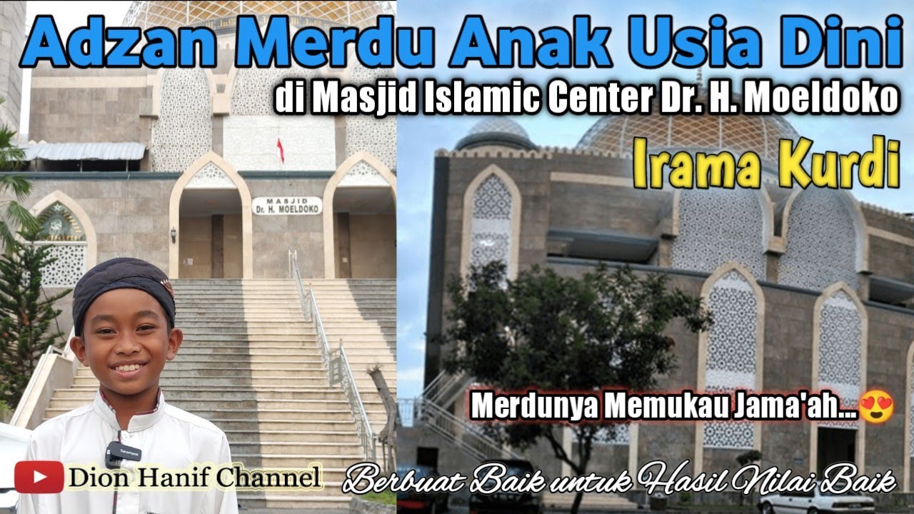 Adzan Merdu Anak Sekolah Dasar Asal Kabupaten Jombang di Masjid Islamic Center Dr. H. Moeldoko
