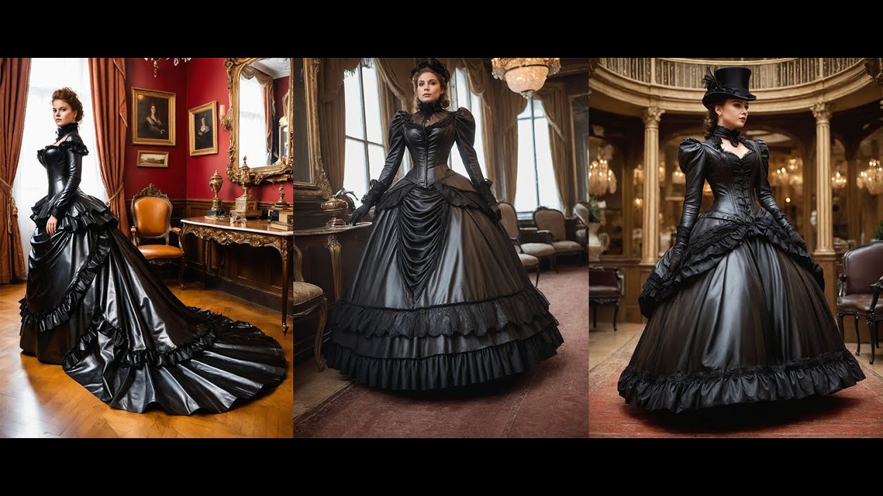 Victorian Leather Bustle Dresses: A Modern Look at Vintage Elegance #victorian #leather #fashion