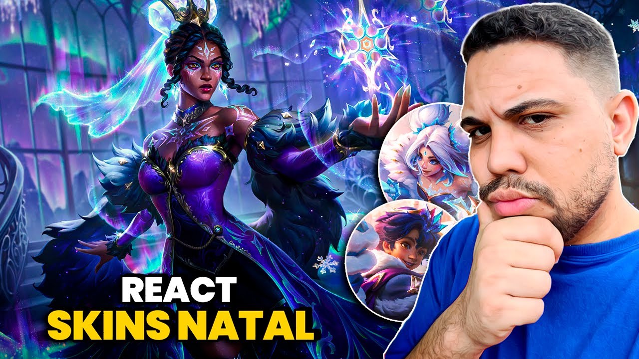 REACT: SKINS DE NATAL | LEAGUE OF LEGENDS | LOL | JUMARGEM