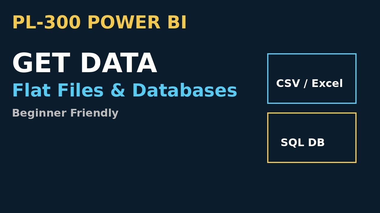 Power BI Get Data Made Easy | Flat Files & Data Source Setting | PL-300
