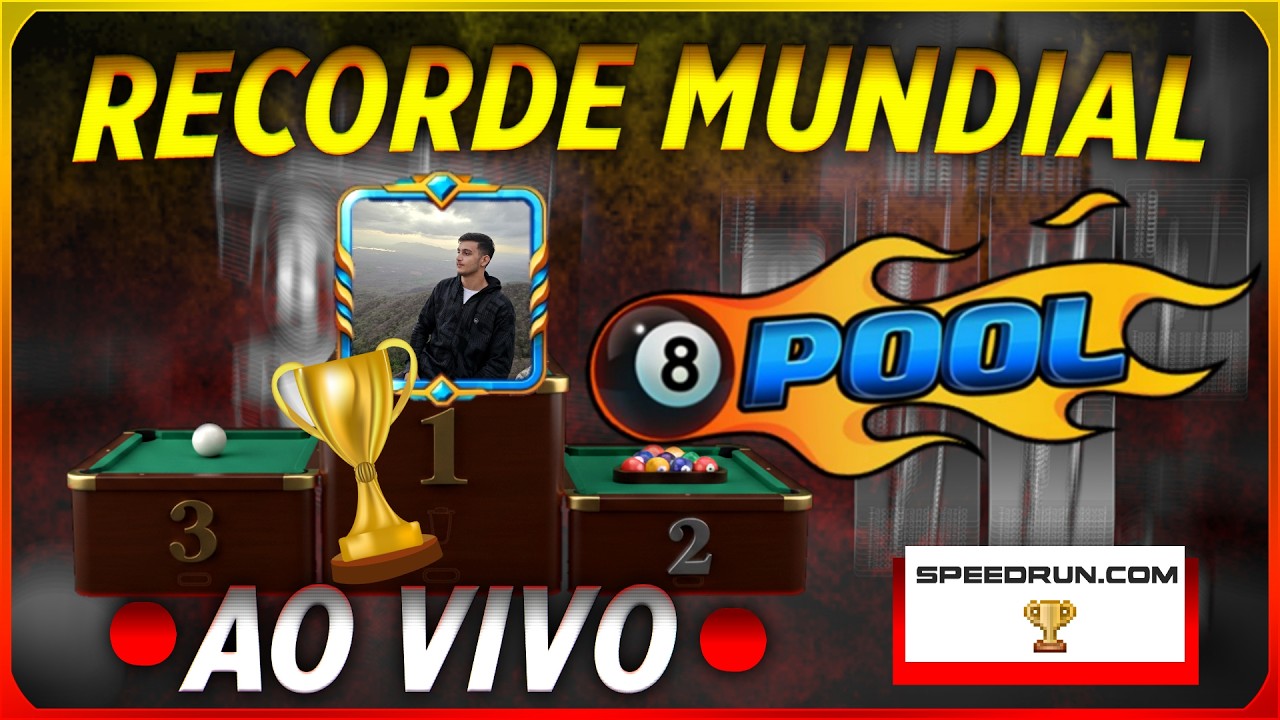 🔴 COM WEBCAM! PEGANDO RECORDE MUNDIAL AO VIVO NO 8 BALL POOL 🔴