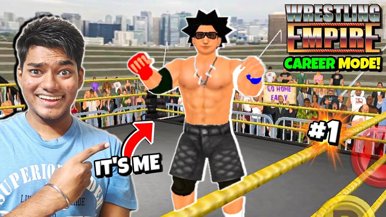 I Create Myself In 'WRESTLING EMPIRE' Career Mode #1