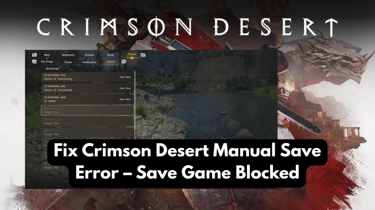 Fix Crimson Desert Manual Save Error &ndash; &ldquo;Cannot Be Saved&rdquo; | Game Save Issue