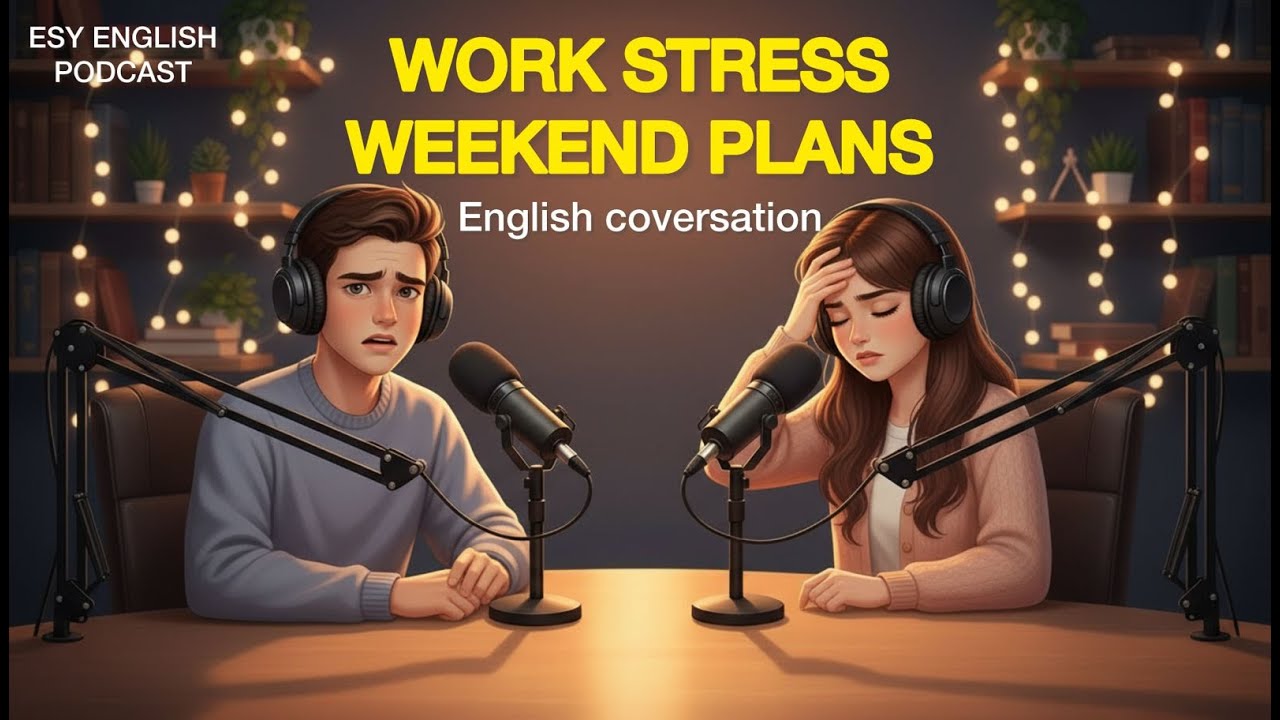How to TaIk About Work Stress and Weekend Plans | Beginner English (Chris&Lily)