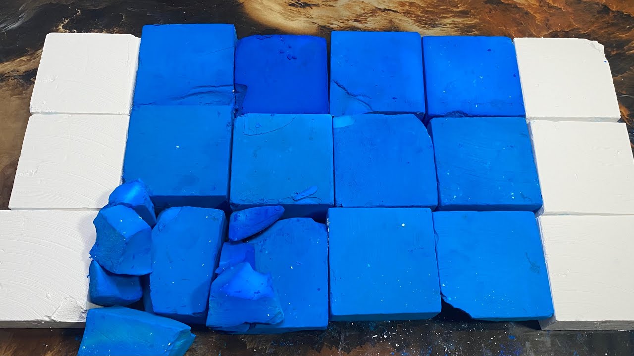 Buttery Soft dyed gym chalk  Blocks | Soft Dyed Fresh blocks asmr