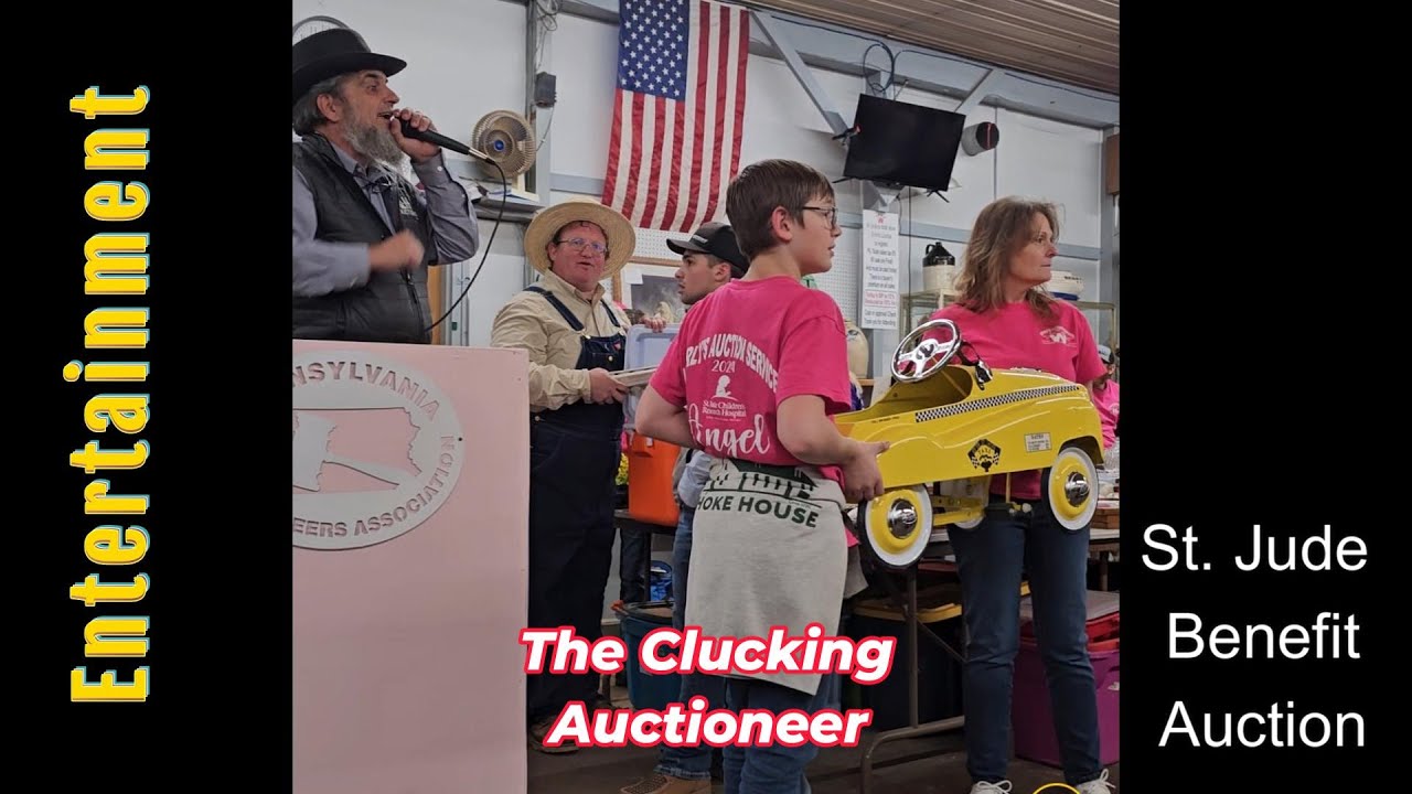 The Clucking Auctioneer at St Jude Auction