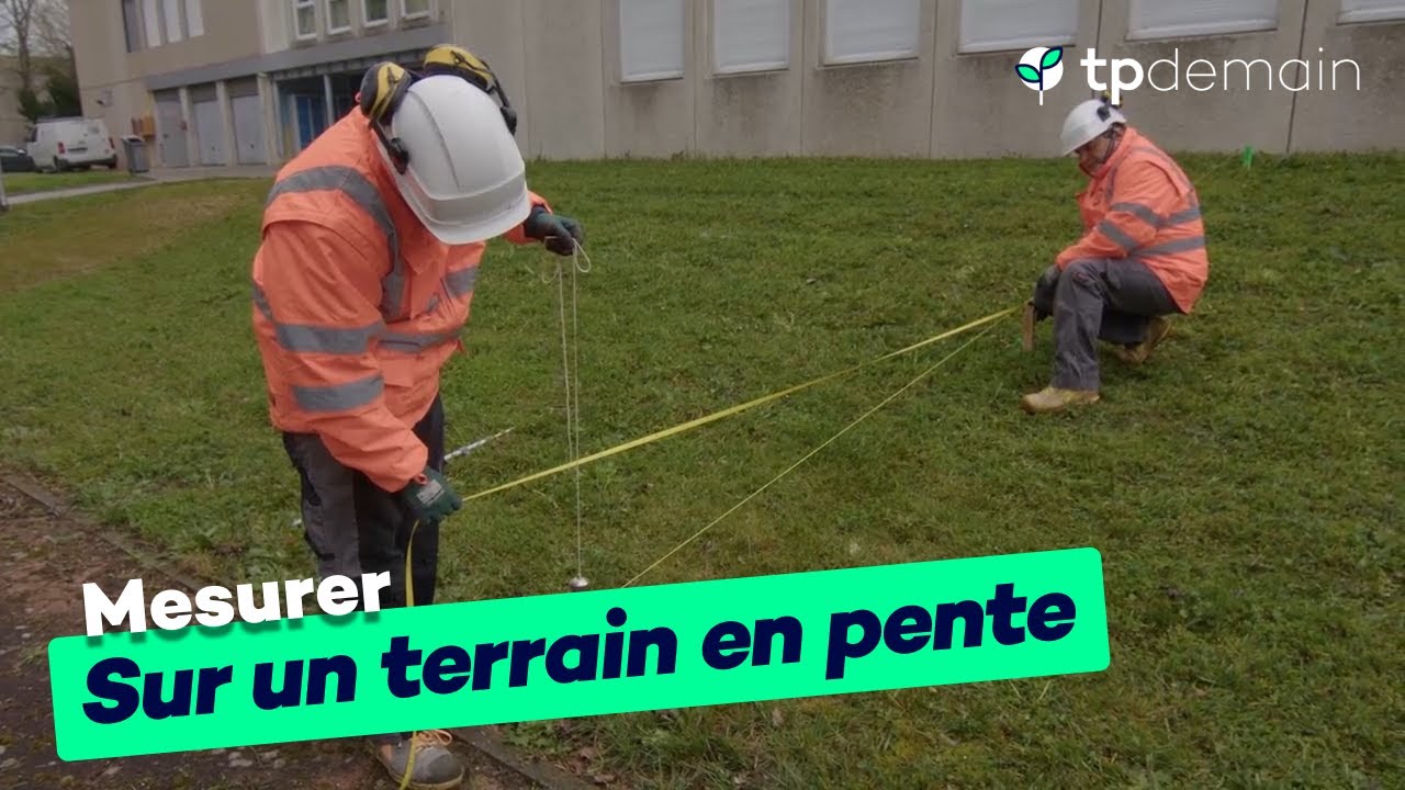 Mesurer une distance horizontale sur un terrain en pente