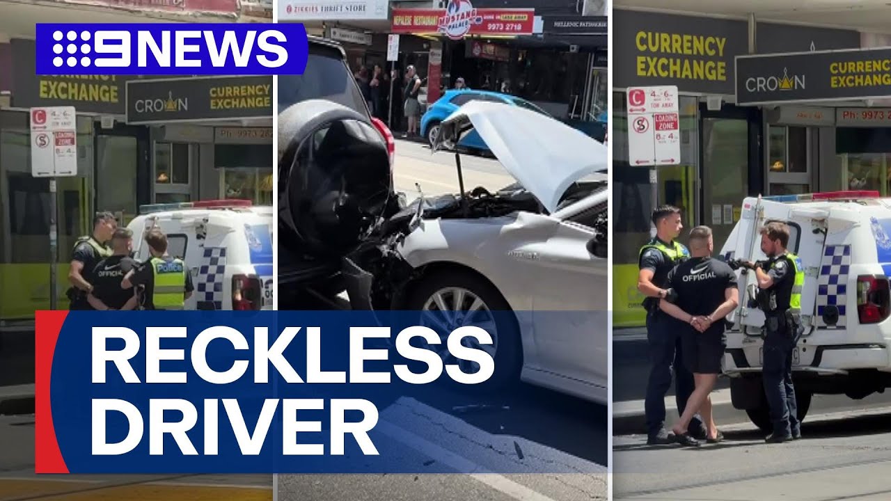 Passerby performs citizen arrest on reckless driver in Melbourne | 9 News Australia