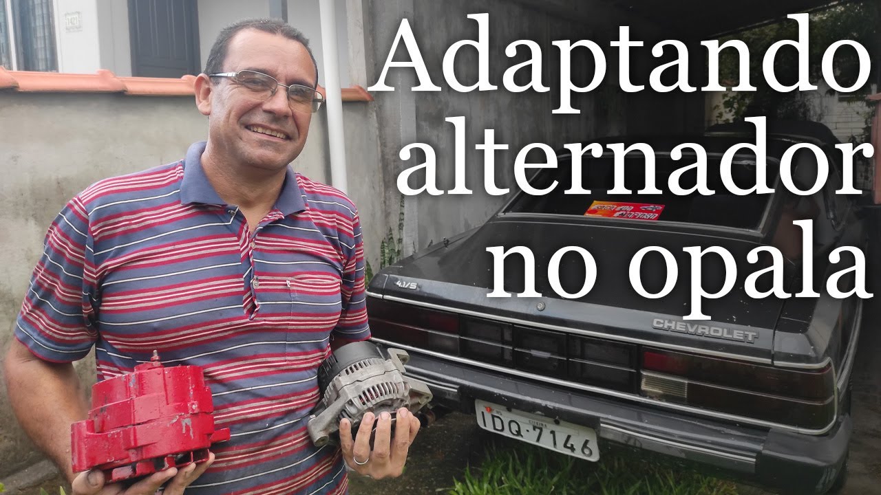 Como adaptar alternador no opala - tirando o original, e colocando o do Vectra. Part.1