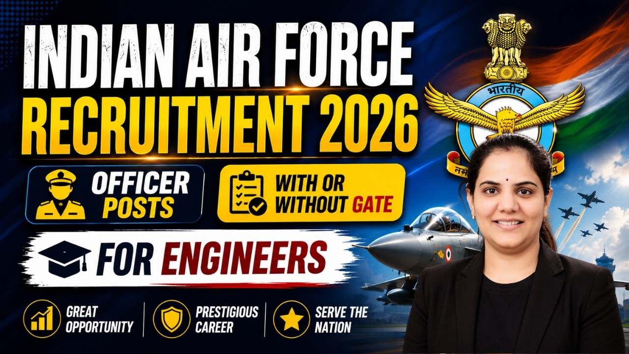 Indian Air Force Recruitment 2026 🚀 | Officer Posts | With or Without GATE | Full Details