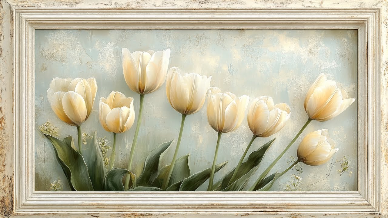 Beautiful Floral Artwork Wallpaper of Tulips To Add Elegance To Your Home | FREE TV Screensaver