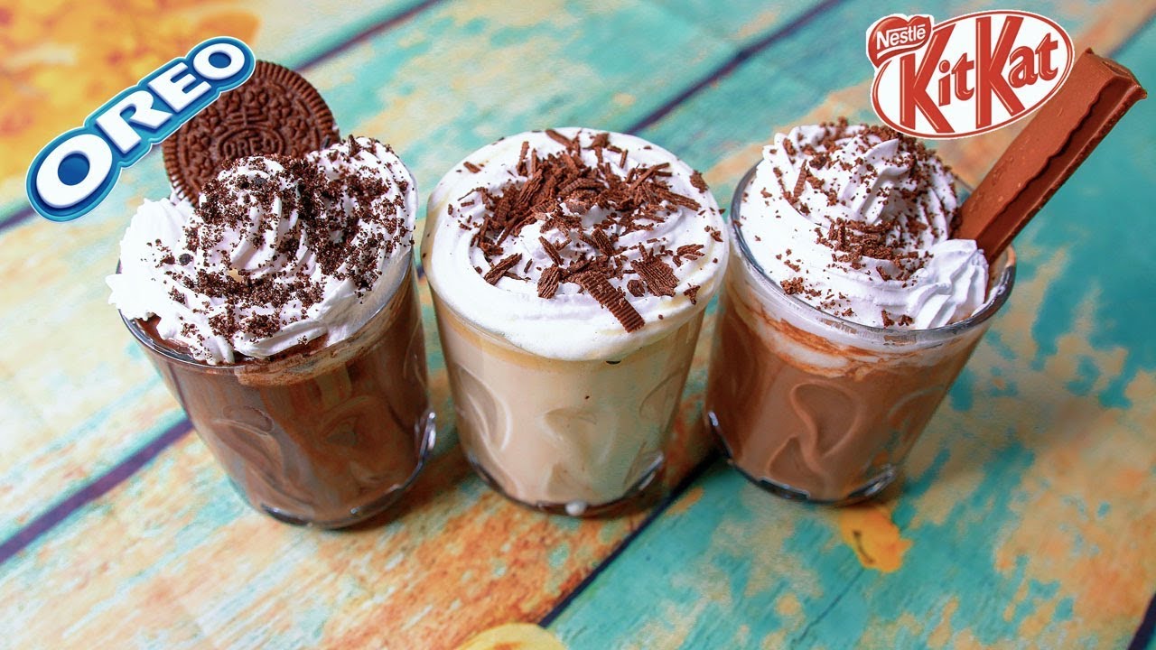 3 Hot Chocolate Recipe | Oreo Hot Chocolate | KitKat Hot Chocolate | White Hot Chocolate
