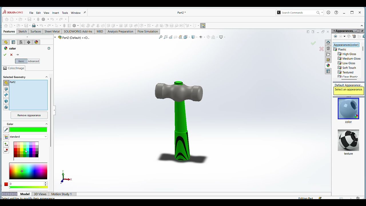 Sledge hammer modeling practice