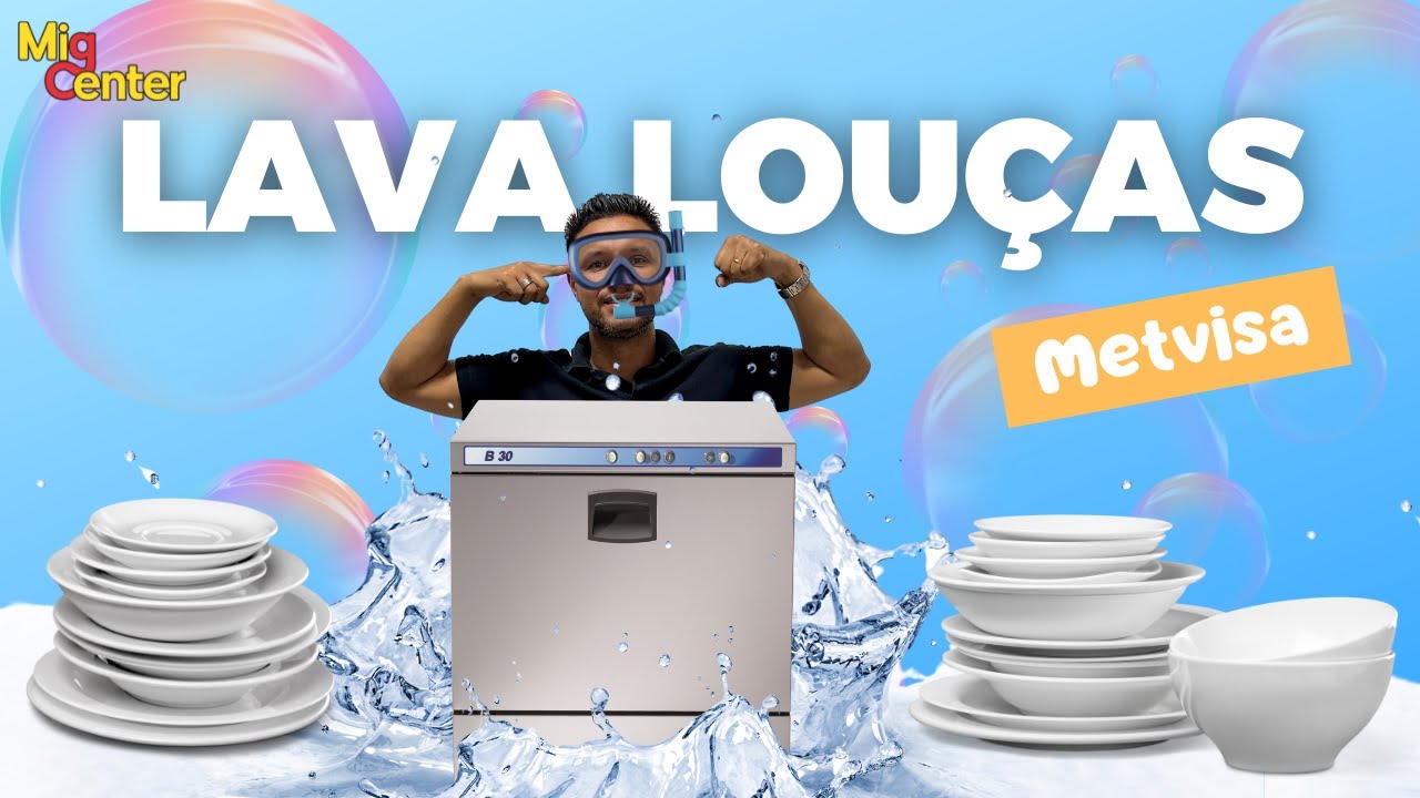 Máquina de Lavar Louça Profissional B30 - Metvisa - Diego Apresenta - Mig Center
