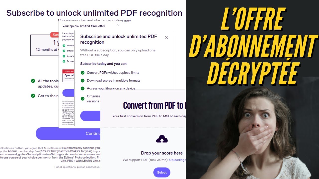 Convertir des pdf en illimité avec MuseScore
