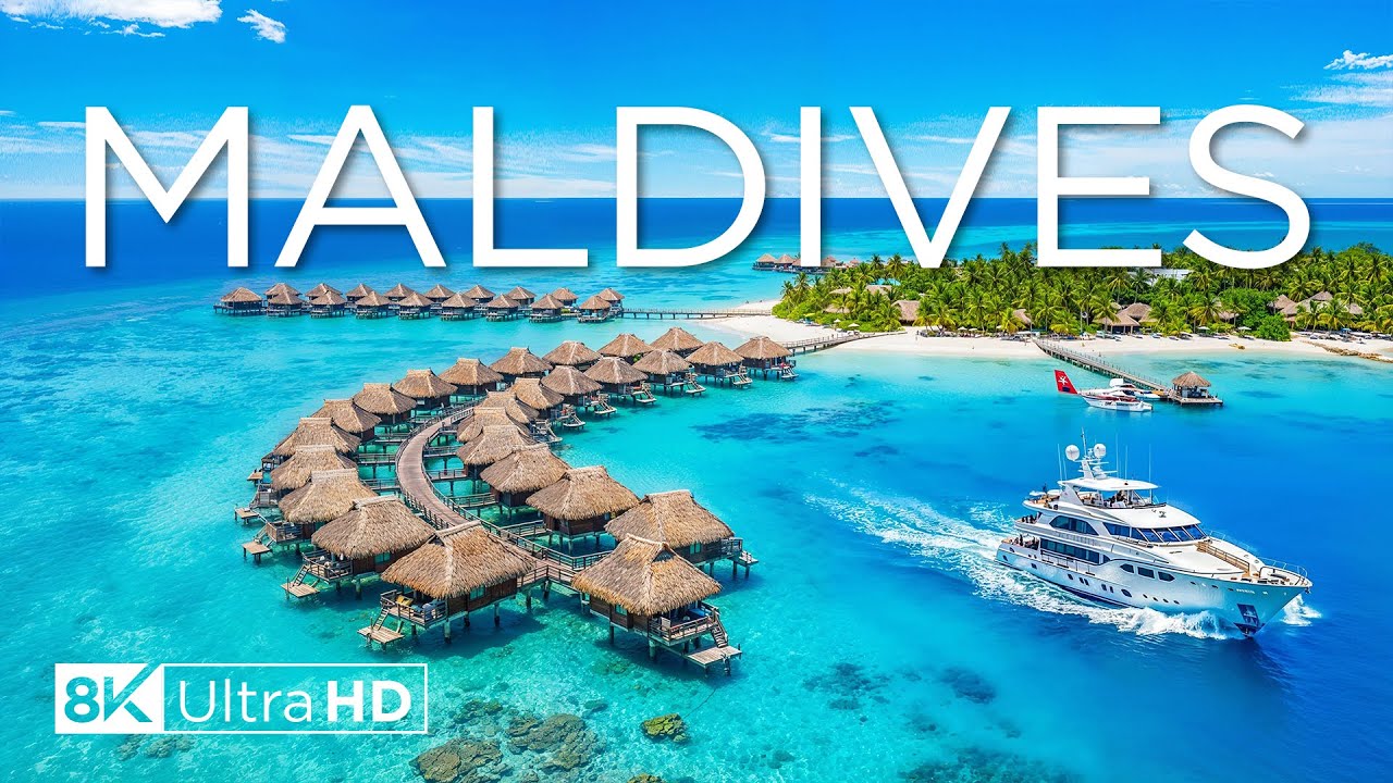 Maldives 8K – Turquoise Lagoons, Overwater Villas & the Indian Ocean’s Island Paradise