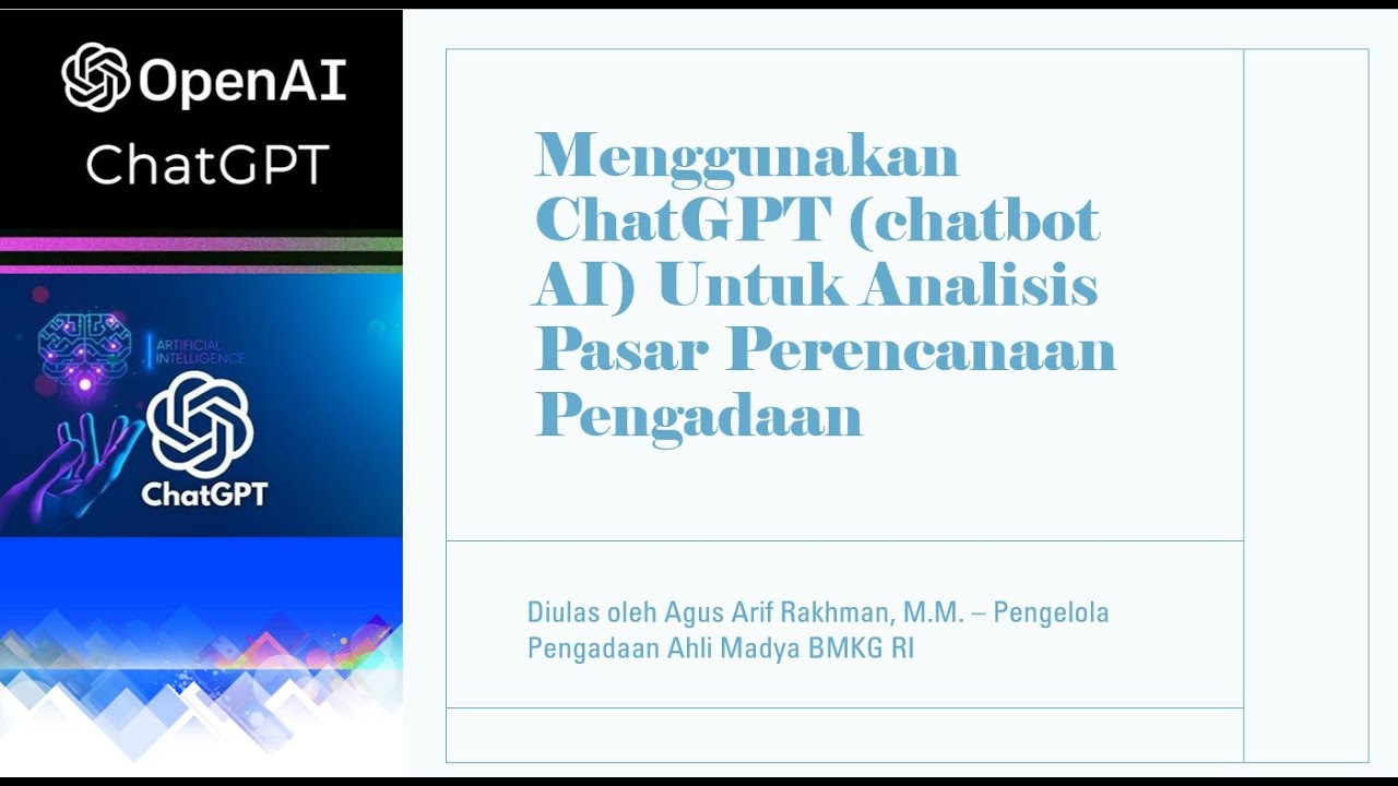 Menggunakan ChatGPT (chatbot AI) Untuk Analisis Pasar Perencanaan Pengadaan