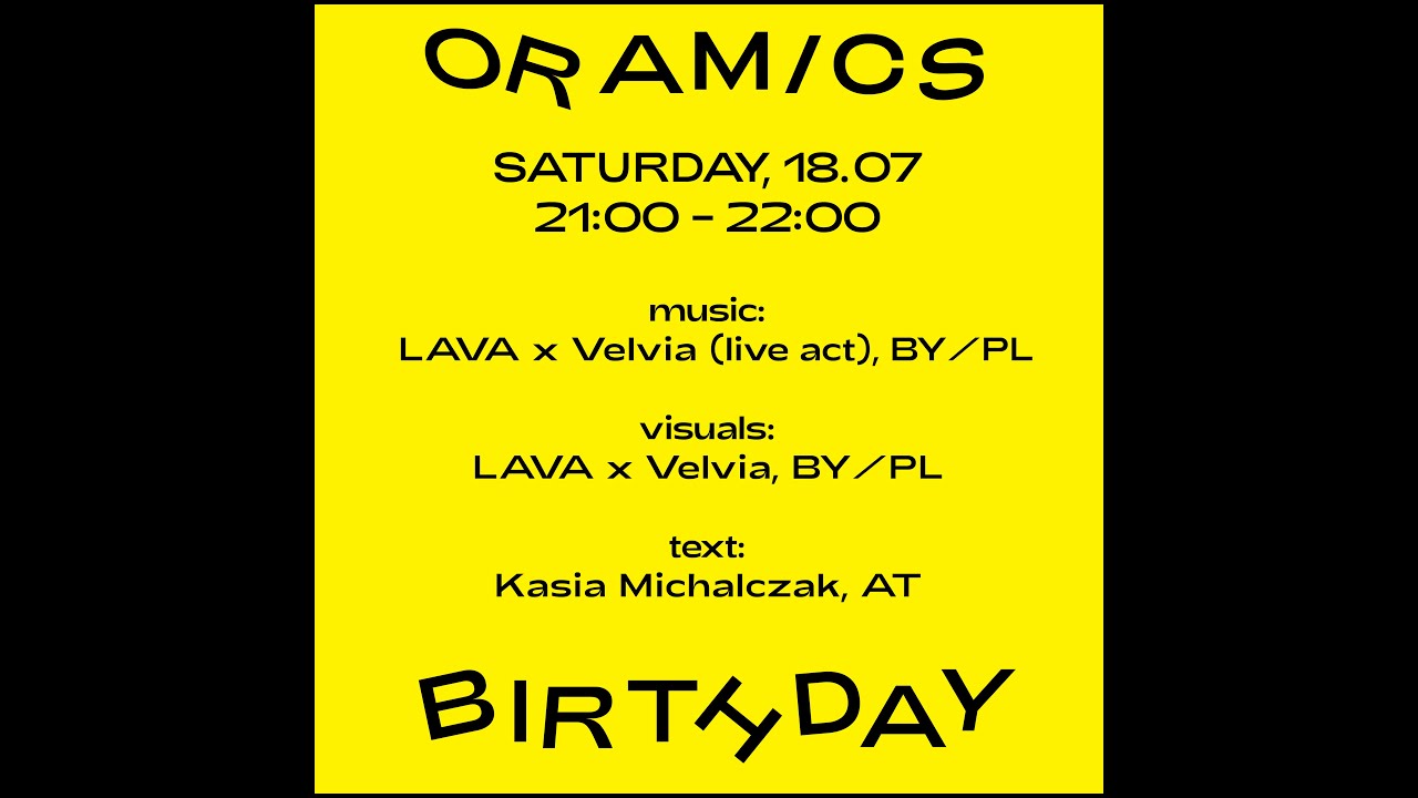ORAMICS: lava x velvia x kasia michalczak