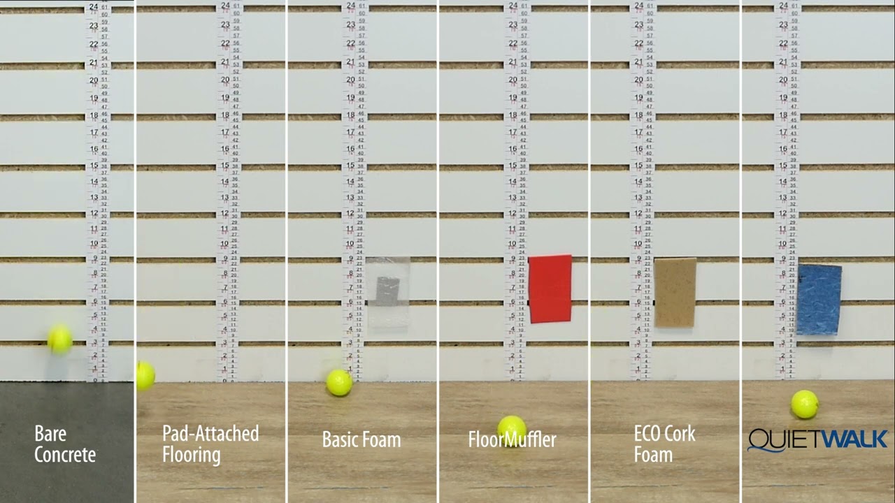 QuietWalk Underlayment Impact Absorption Demo