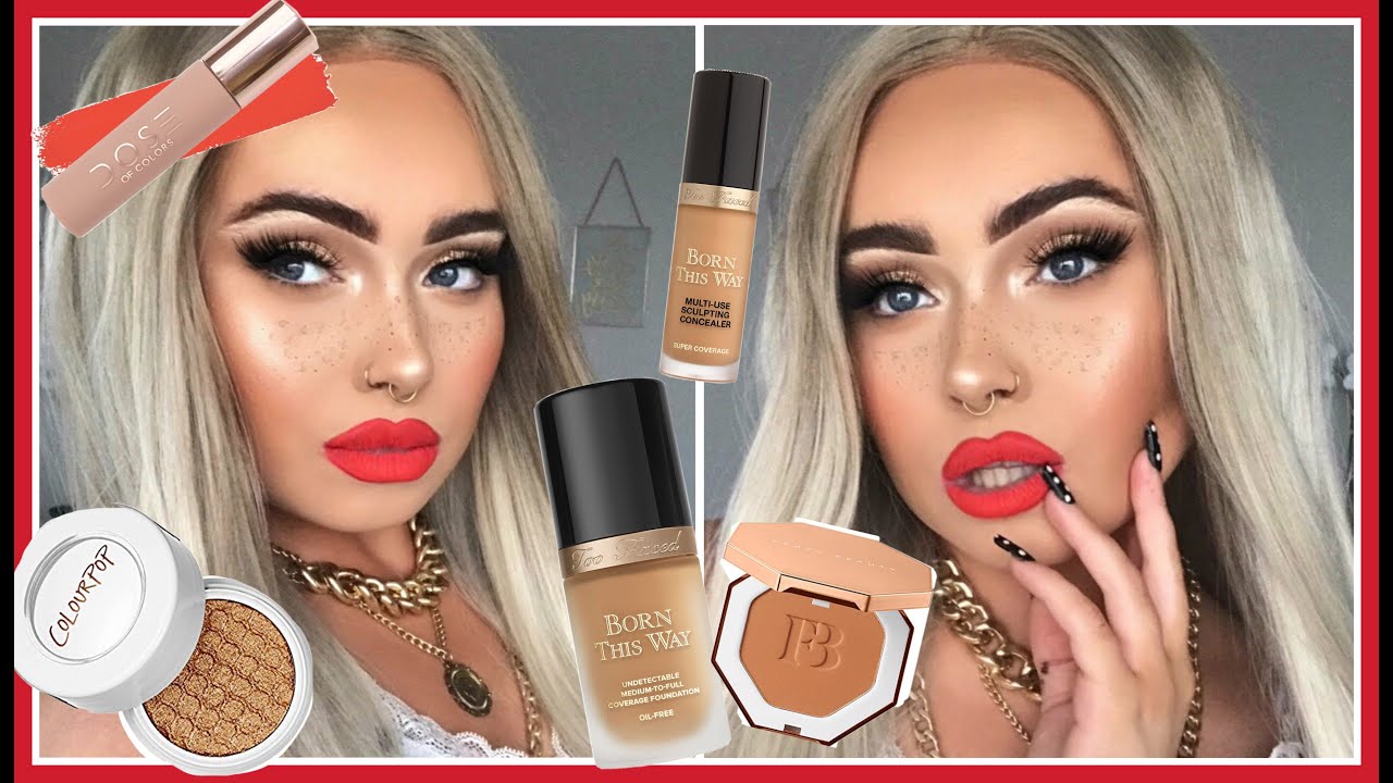 SUMMER GLAM | Bronze Eyes, Bright Bold Lip + FAUX FRECKLES