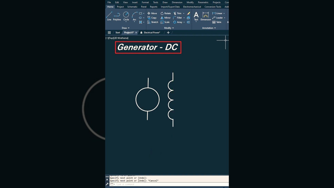 AutoCAD Electrical Practice-DC Generator  #autocadelectrical #autocad #engineeringdesign #generator