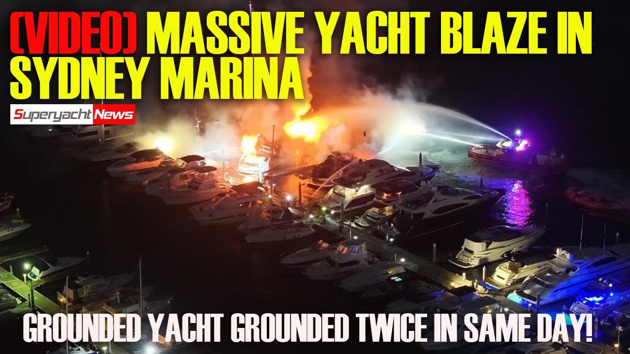 ВИДЕО: Масштабный пожар на яхте в сиднейской марине, уничтожены 3 яхты | Sy News, выпуск 558