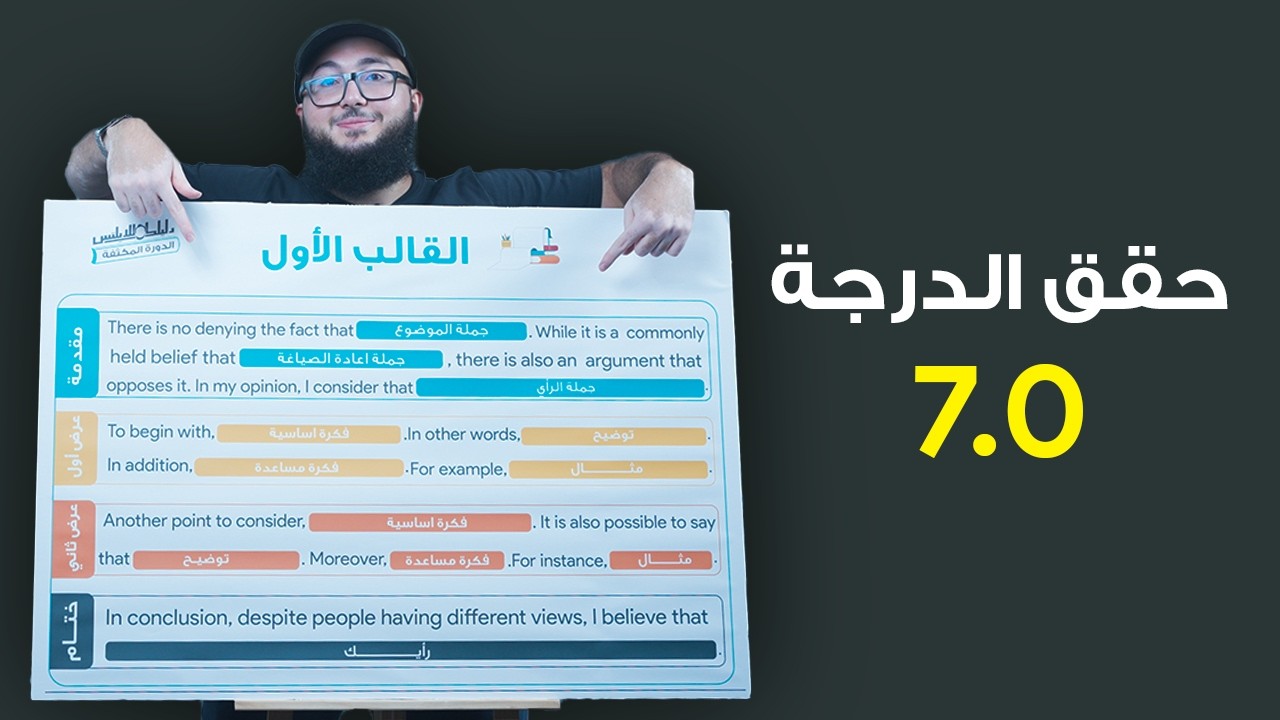 أسرع طريقة لتحقيق ٧ في الكتابة بالايلتس | القوالب المحدثة