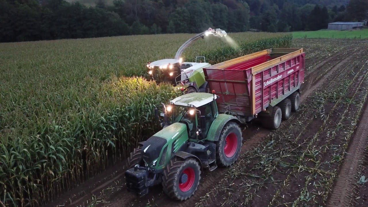 Lohnunternehmen Blumberg bei der Mais Ernte