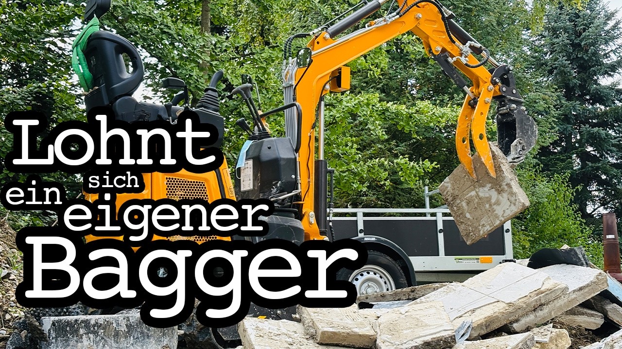 Minibagger auf der Abrissbaustelle | Ein praktischer Helfer