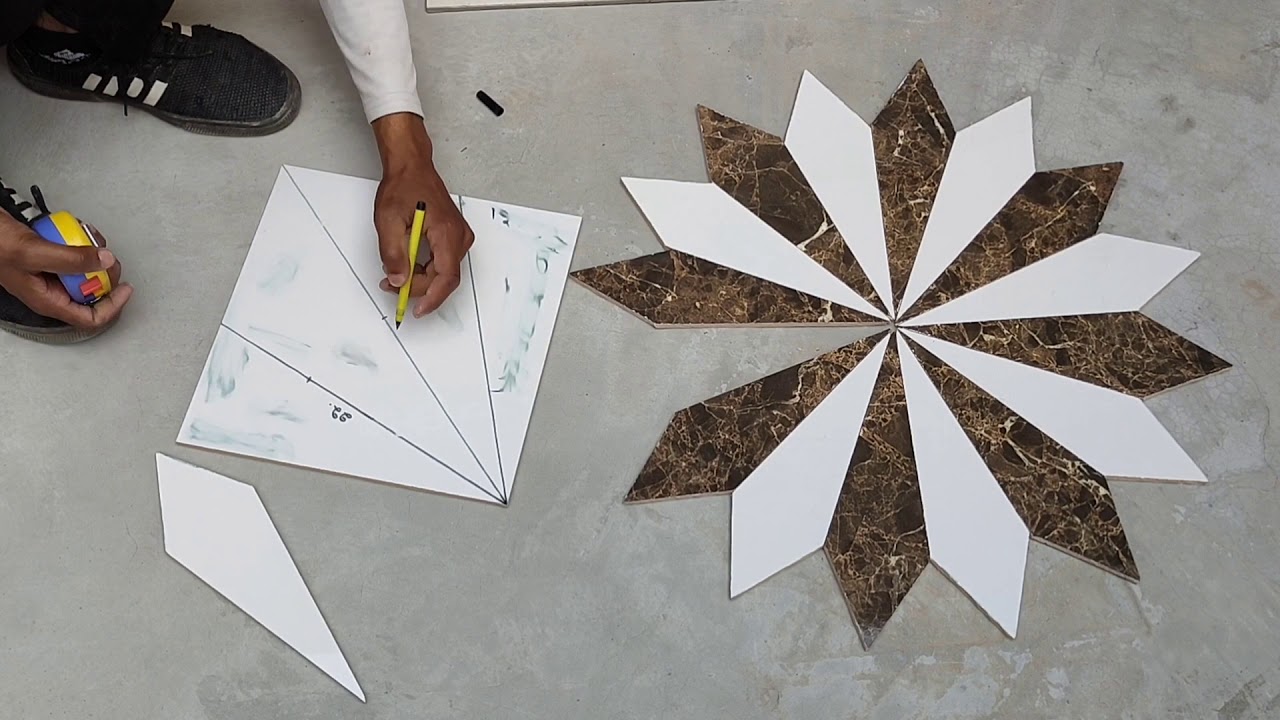Amazing beautiful 16 leaf flower floor and wall design
