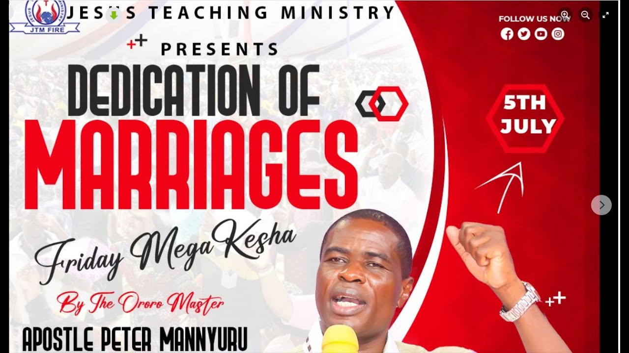 DEDICATION OF MARRIAGES FRIDAY KESHA