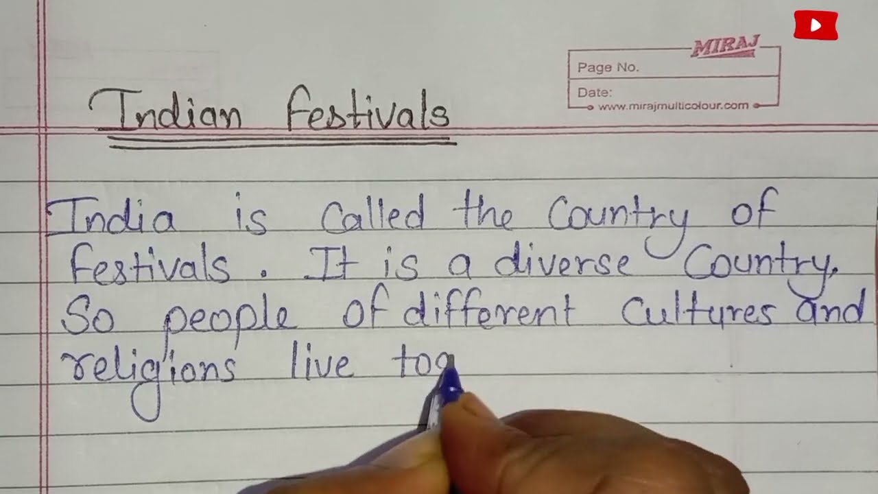 Indian Festival Essay | Essay on Indian festival in English | Indian festival paragraph writing