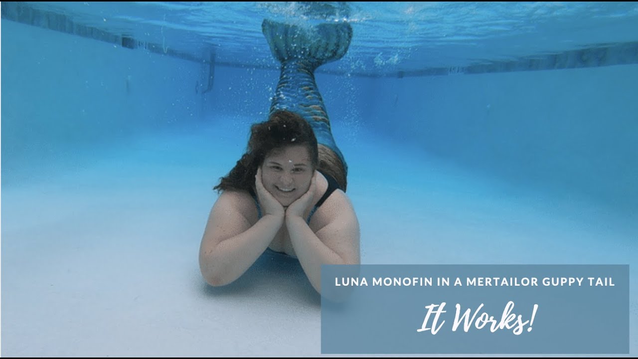 Mermaid Swim with my Luna Monofin in a Mertailor Guppy Tail!