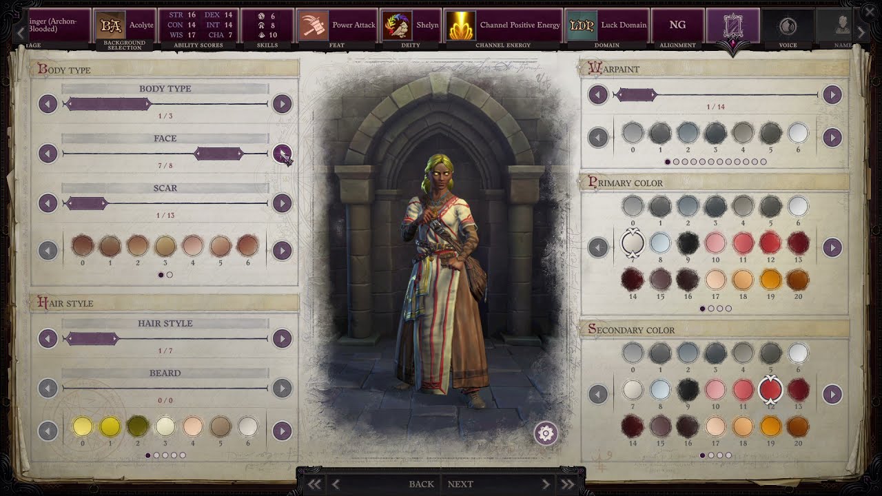 WOTR - Angel Playthrough - Character Creation (No Commentary)