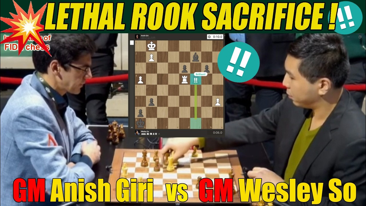 GM Wesley So vs GM Anish Giri 🔥 | FIDE World Rapid & Blitz Championship 2024