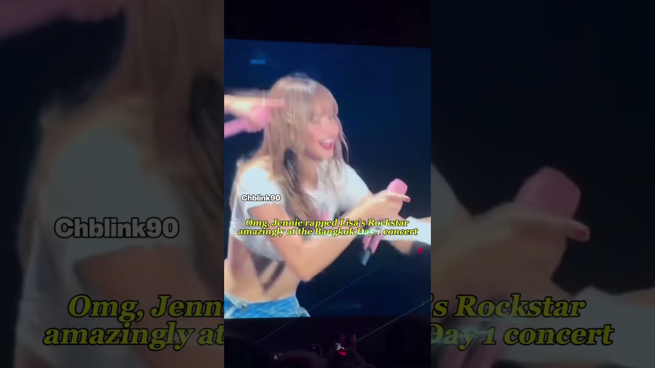 Jennie rapped Lisa&rsquo;s Rockstar amazingly at the Bangkok Day 1 concert #jennie #blackpink