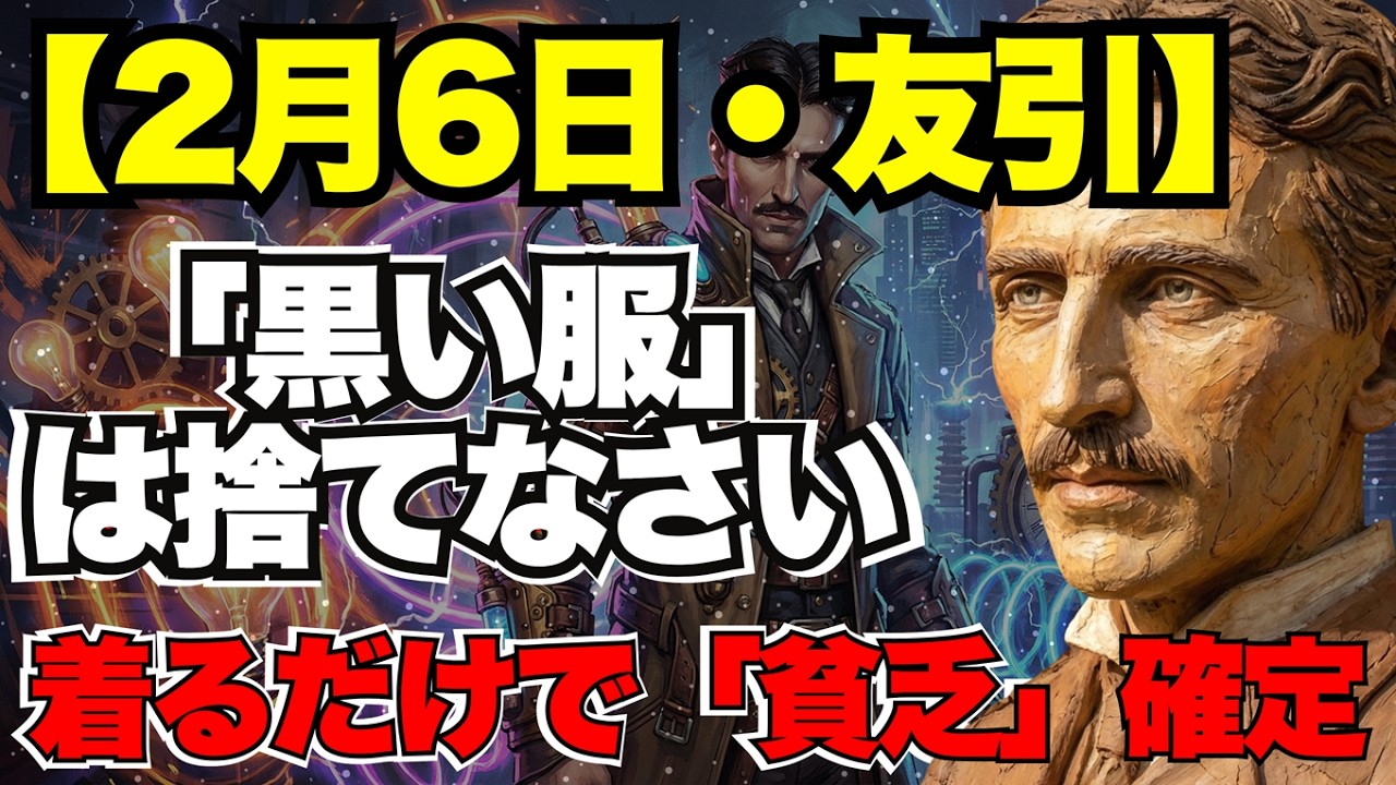 【2月6日・友引】※黒い服は捨てなさい。朝一番に着ると「貧乏神」を道連れにする禁断の色と、テスラ推奨の最強カラー。