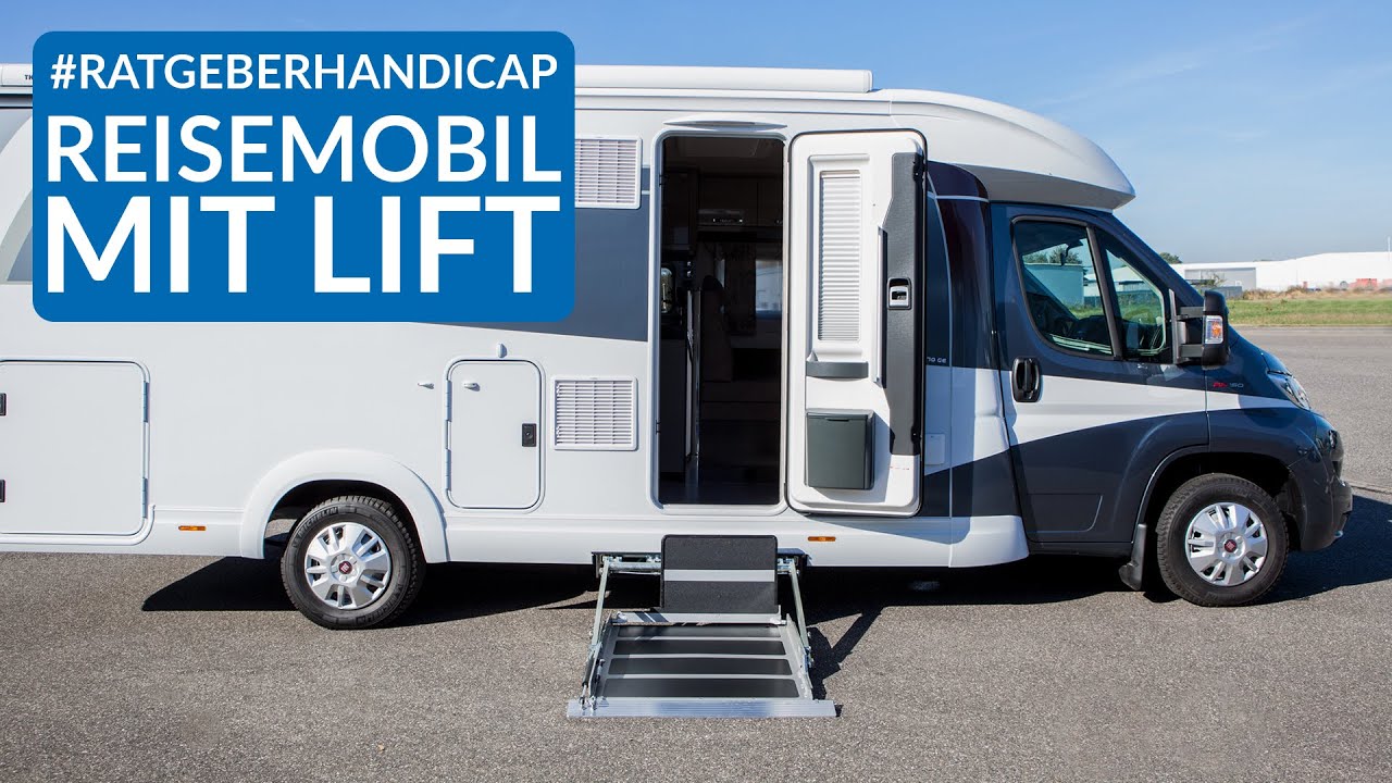 Behindertengerechtes Fiat Ducato Reisemobil mit seitlichem Lift