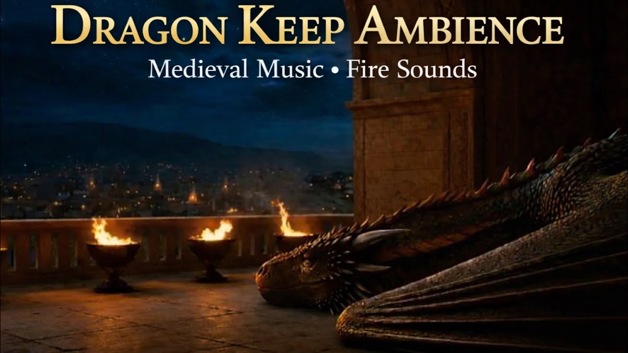 Dragon Keep Ambience 🔥 Medieval Music & Crackling Fire Sounds | GoT & ASoIaF Inspired #relaxing