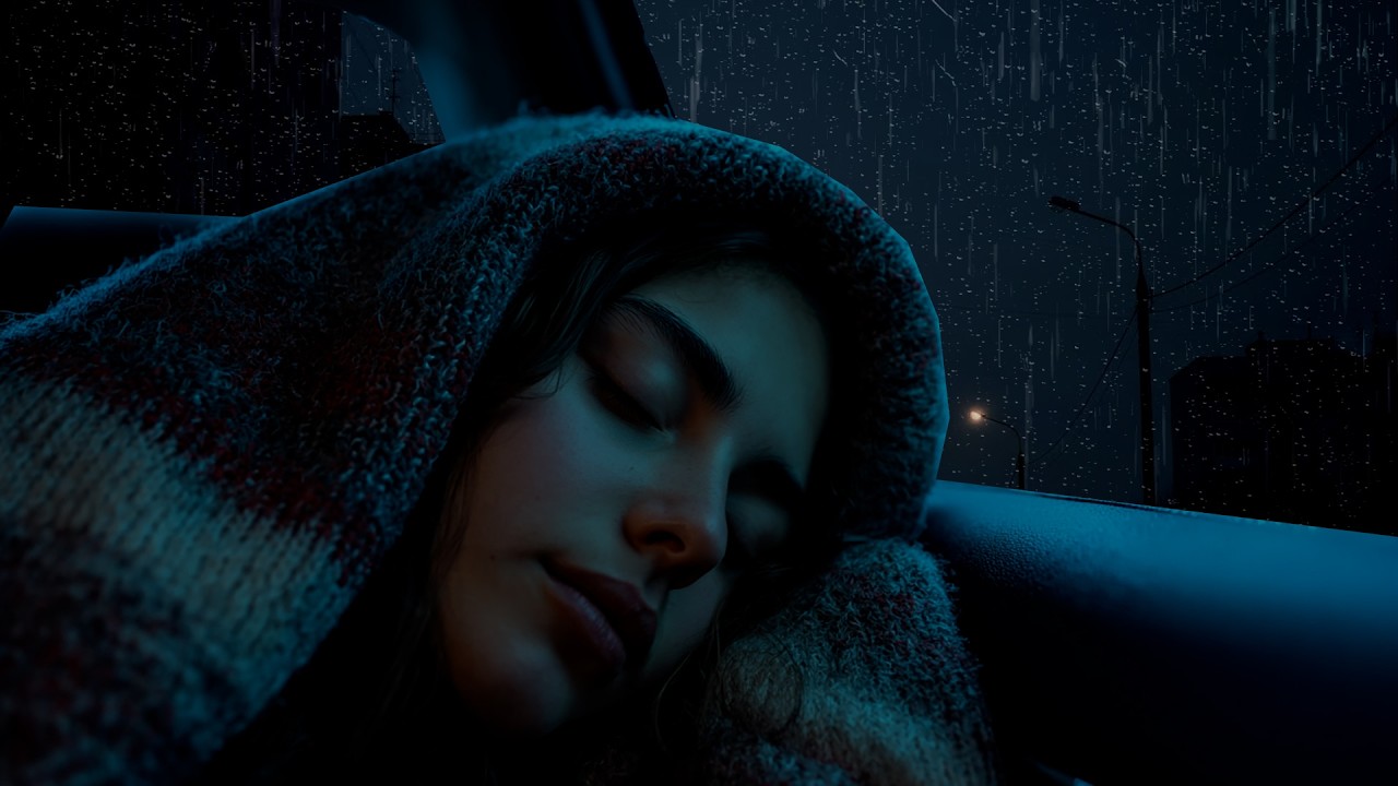 Peaceful Rainy Night Car Cabin | Heavy Rain Sounds for Sleep, Study & Stress Relief | No Music