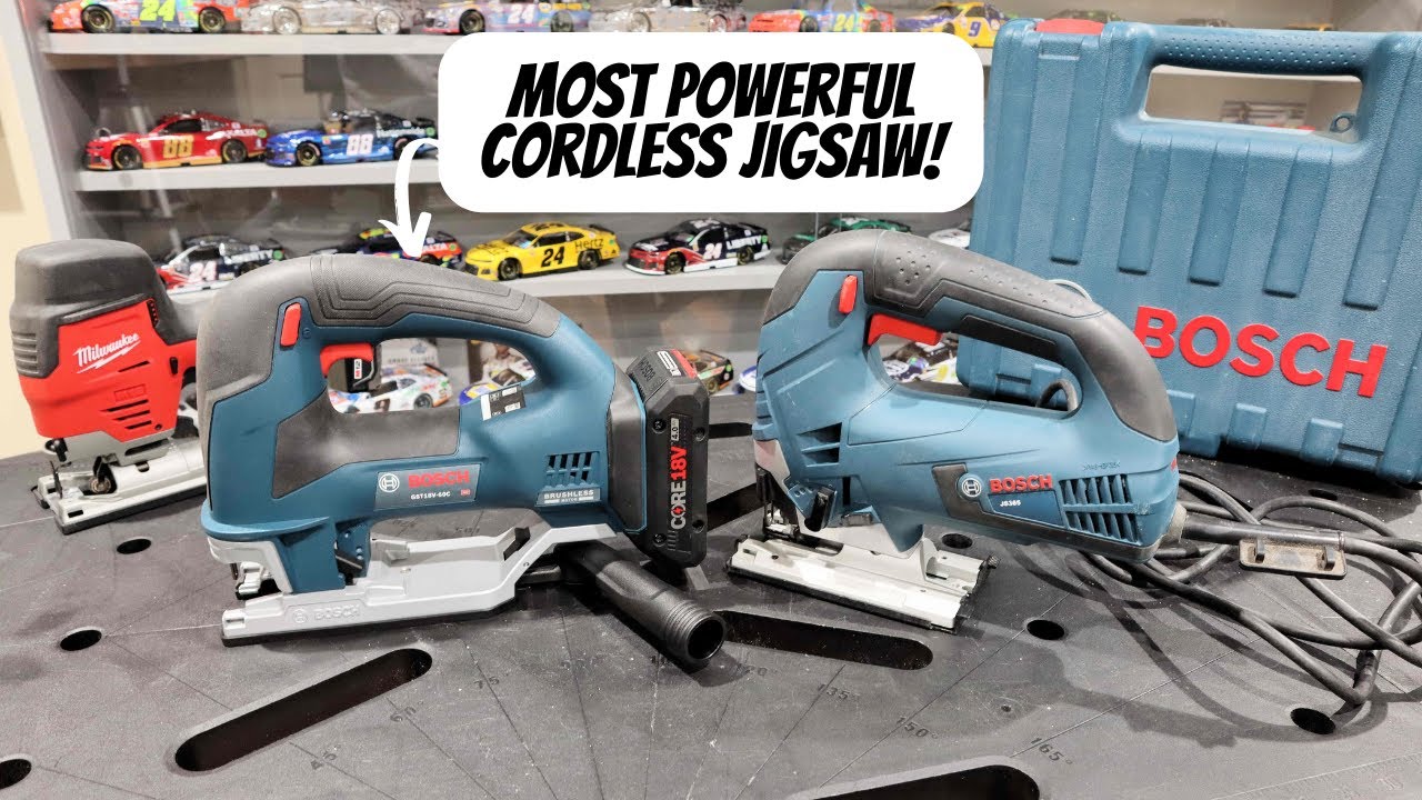 Best Cordless Jigsaw | Bosch GST18V-60CN 18V Connected Jigsaw vs Bosch 120-volt JS365