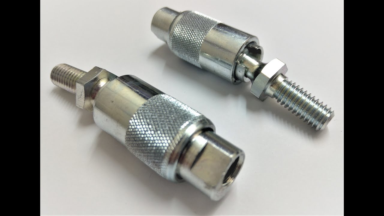 Quick release ball joint connectors straight In Line
