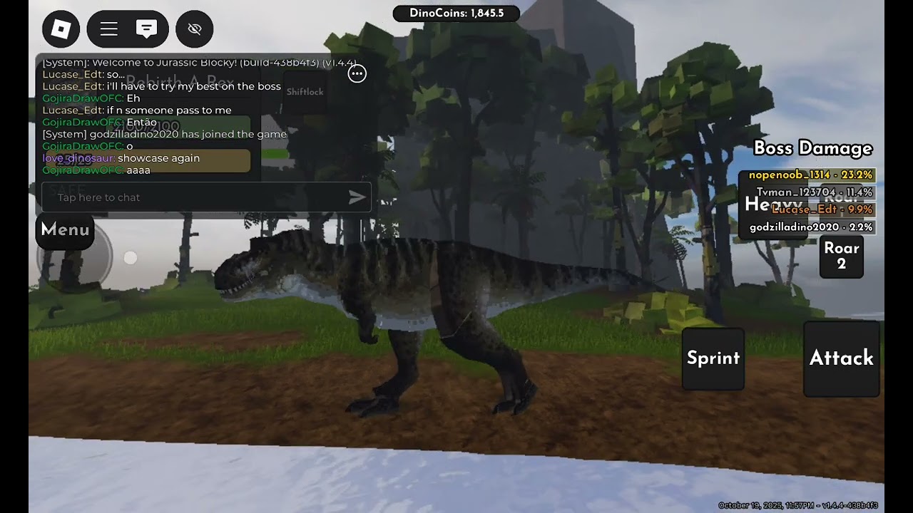 showcasing rebirth a-rex guys in jurassic blocky🦖🦖🦖🦖🦖