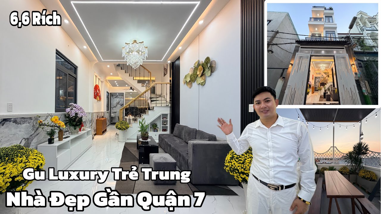 💥Nhà Đẹp Gần Quận 7 Gu Luxury Trẻ Trung Đơn Giản Mà Rất Hài Hoà Không Gian Sống Thoáng Mát ! 